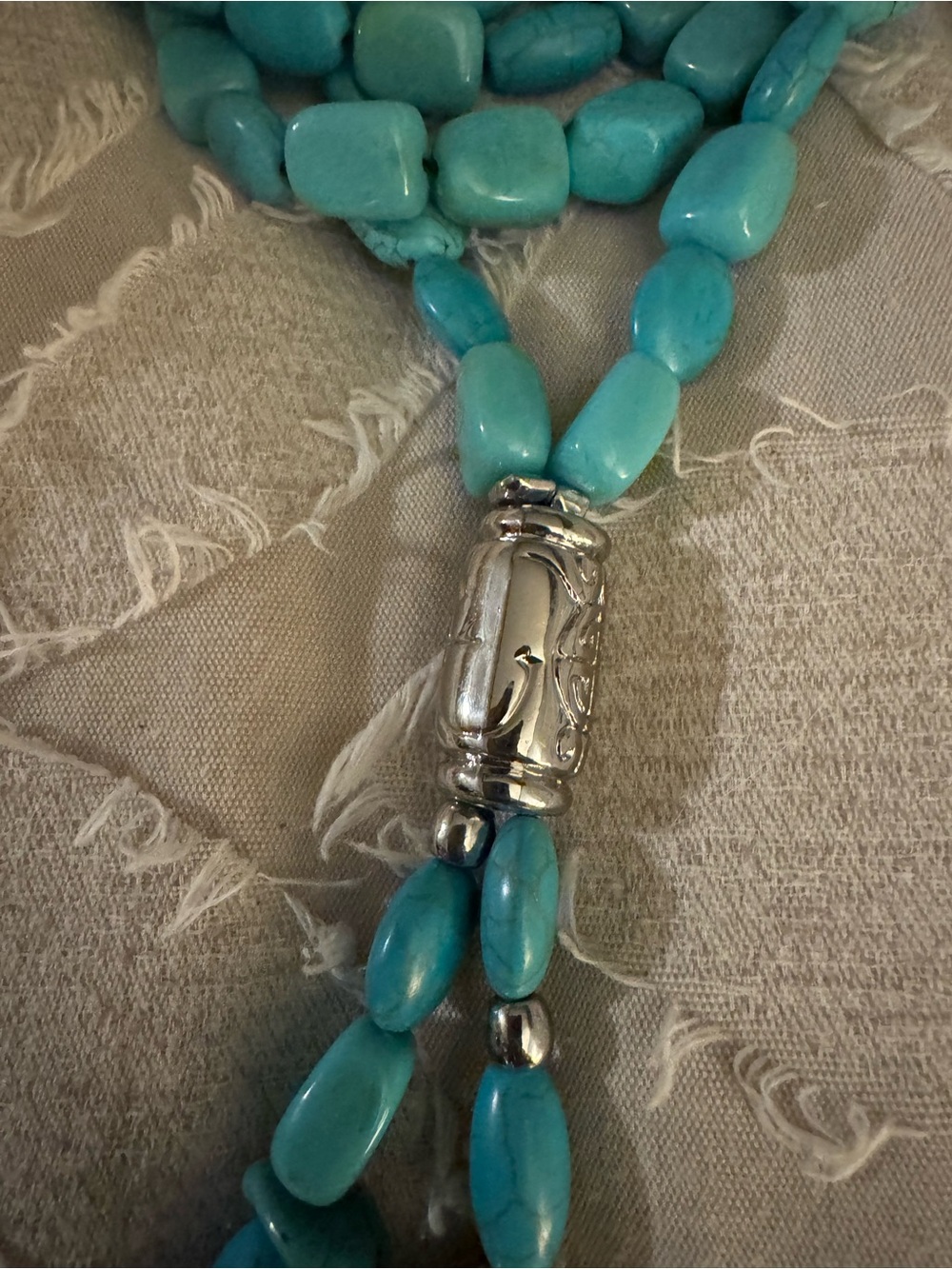 Turquoise Multi-Strand Statement Necklace - Picture 3 of 7